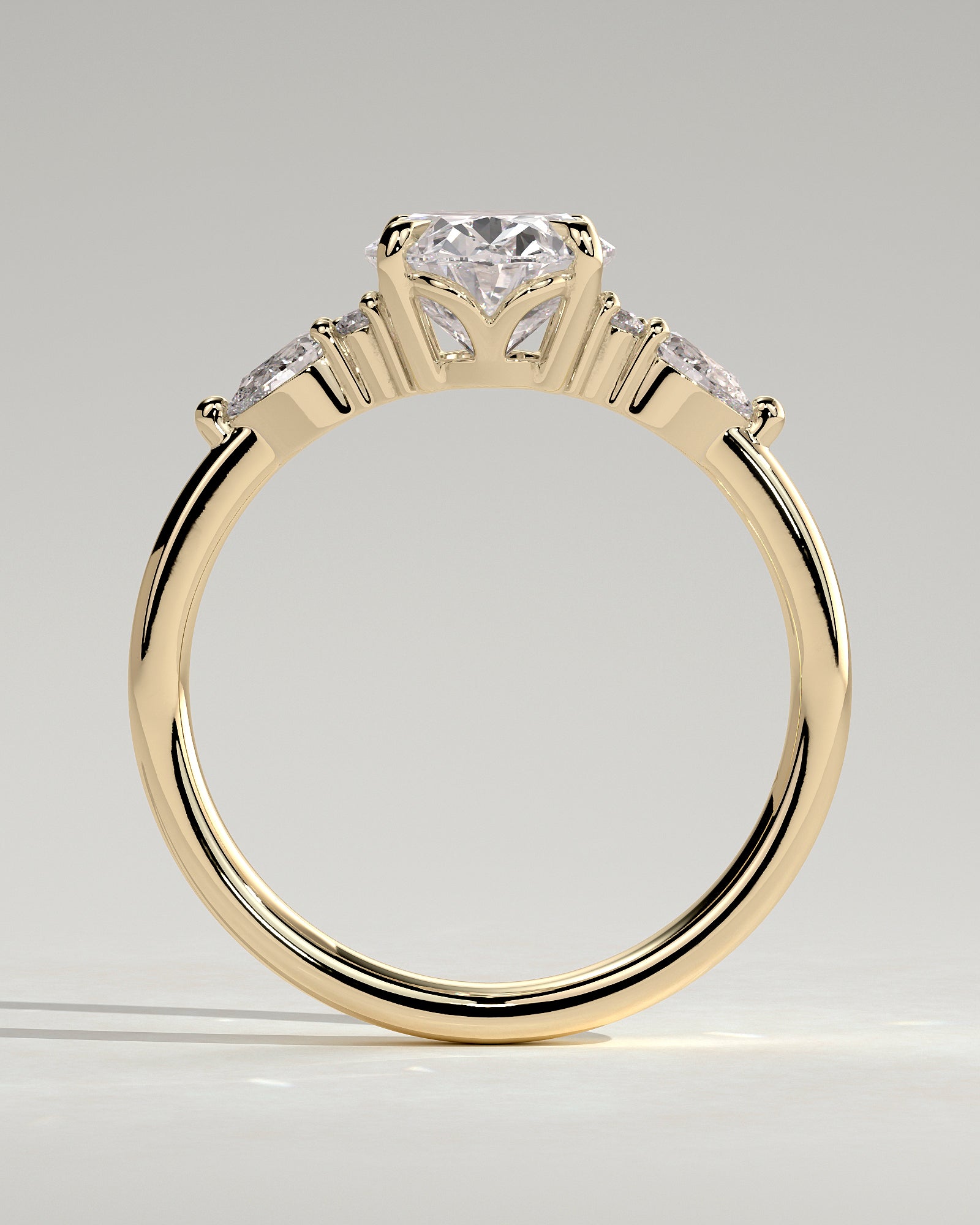 Round Halo, Pave & Split Shank Engagement Ring – 1.93 CT Lab Grown Diamond