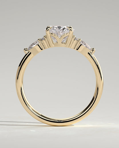 Round Halo, Pave & Split Shank Engagement Ring – 1.93 CT Lab Grown Diamond