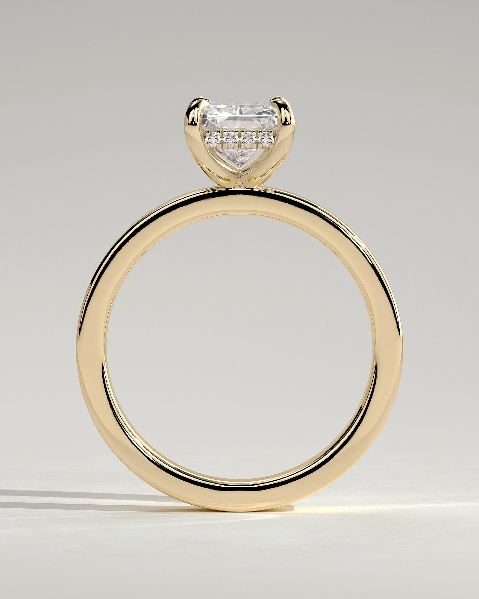 Round Halo, Pave & Split Shank Engagement Ring – 1.93 CT Lab Grown Diamond