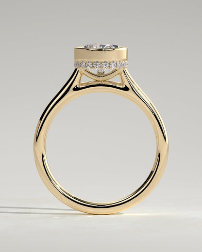 Round Halo, Pave & Split Shank Engagement Ring – 1.93 CT Lab Grown Diamond