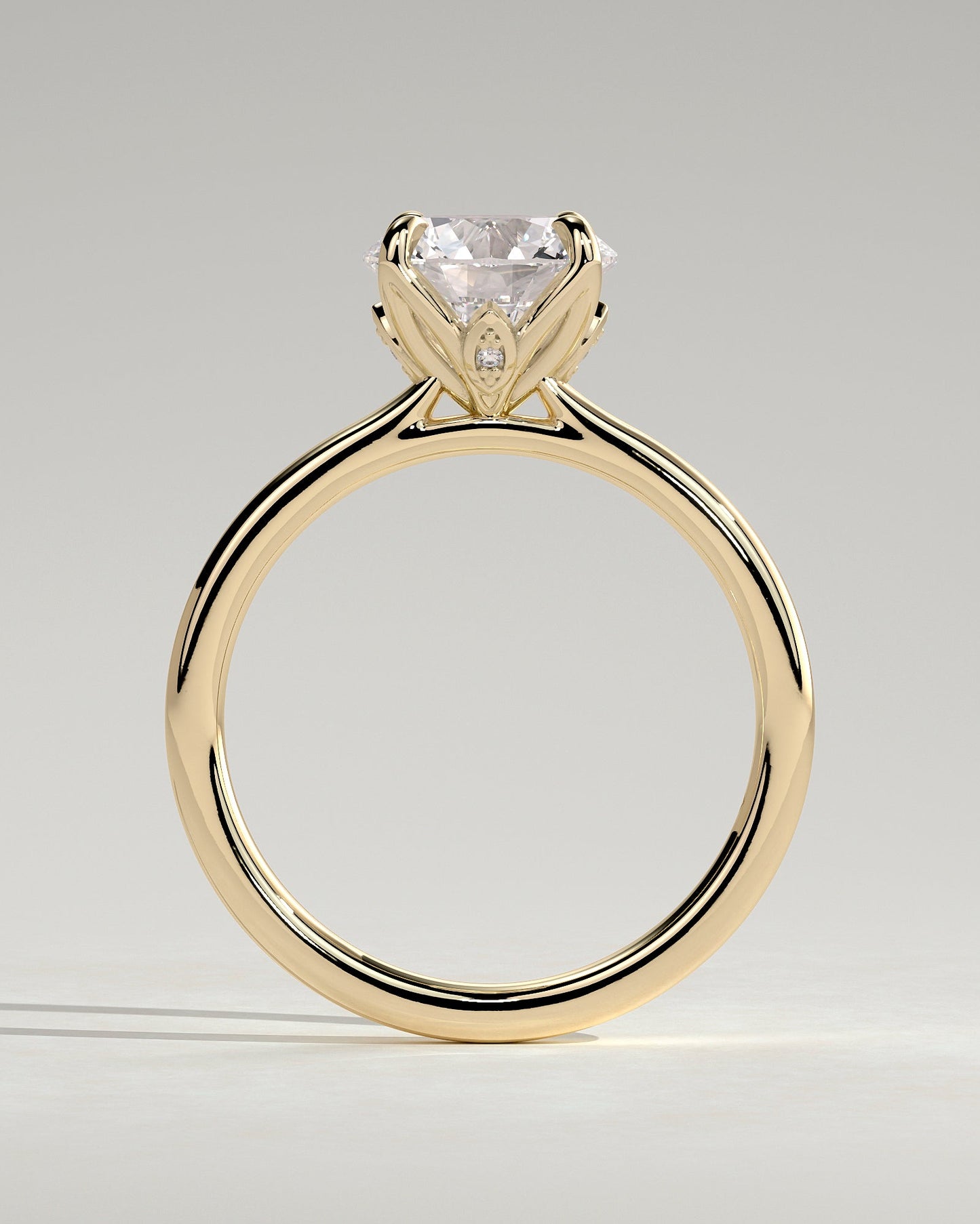 Round Halo, Pave & Split Shank Engagement Ring – 1.93 CT Lab Grown Diamond