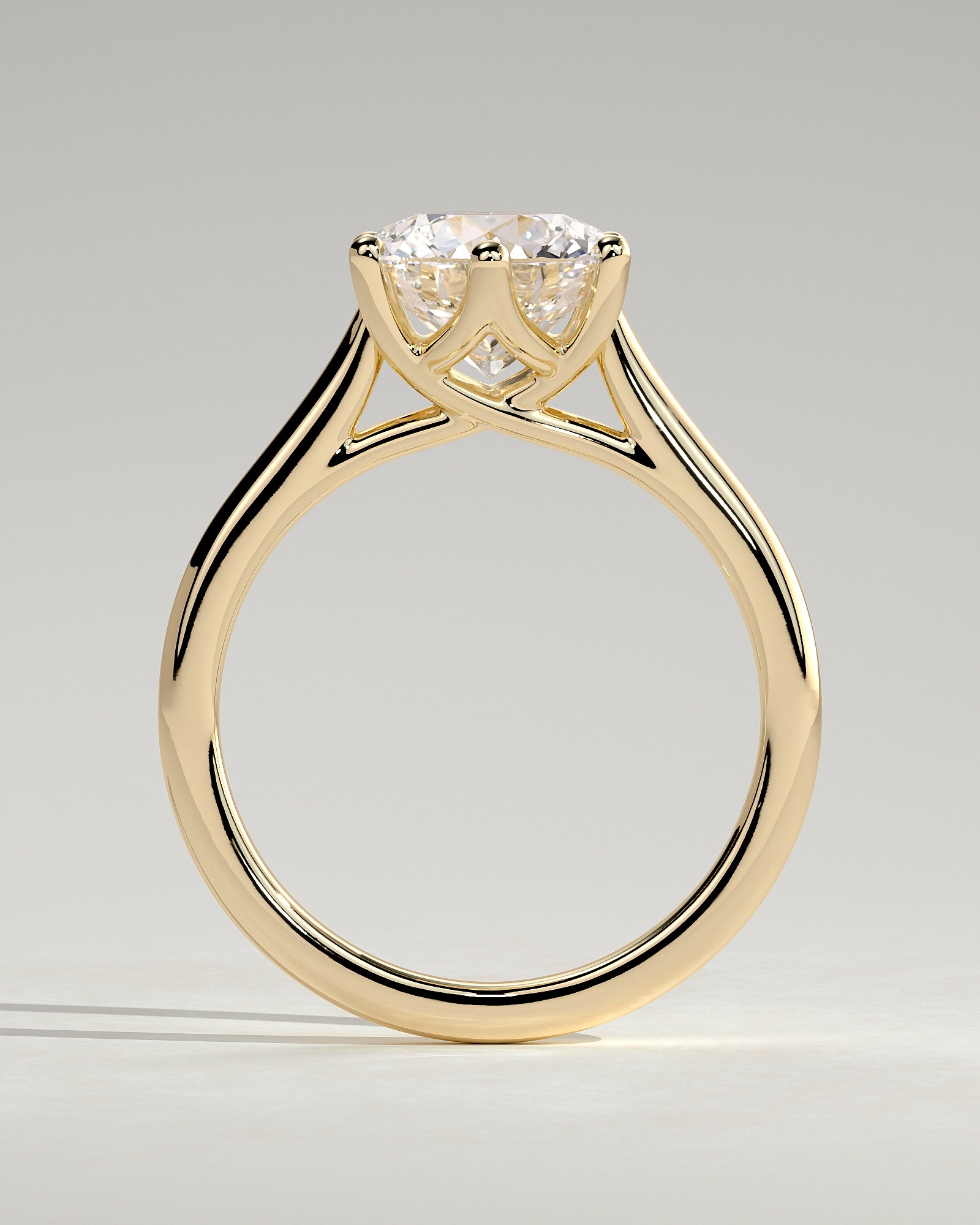 Round Halo, Pave & Split Shank Engagement Ring – 1.93 CT Lab Grown Diamond