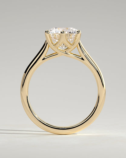 Round Halo, Pave & Split Shank Engagement Ring – 1.93 CT Lab Grown Diamond