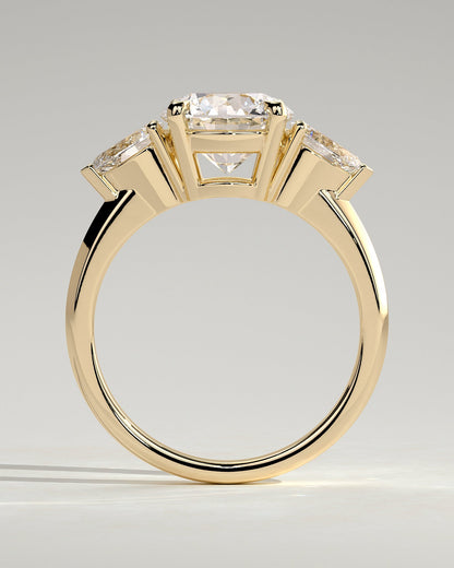 Round Halo, Pave & Split Shank Engagement Ring – 1.93 CT Lab Grown Diamond