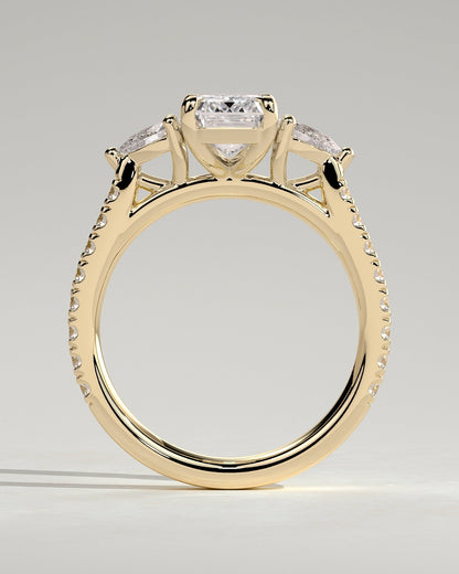 Round Halo, Pave & Split Shank Engagement Ring – 1.93 CT Lab Grown Diamond
