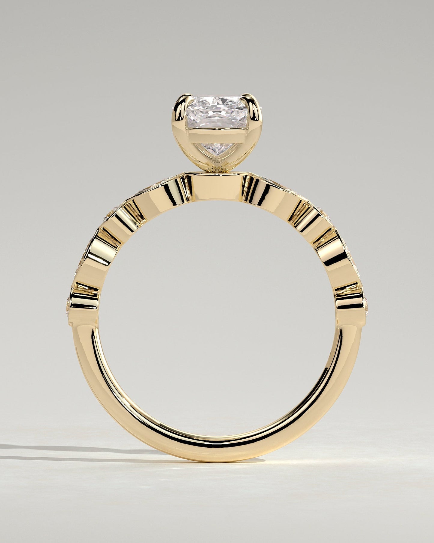 Round Halo, Pave & Split Shank Engagement Ring – 1.93 CT Lab Grown Diamond