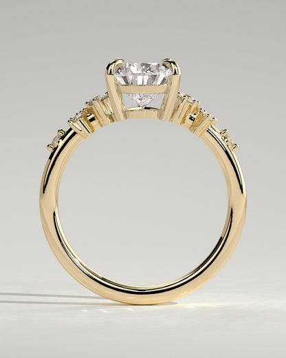 Round Halo, Pave & Split Shank Engagement Ring – 1.93 CT Lab Grown Diamond