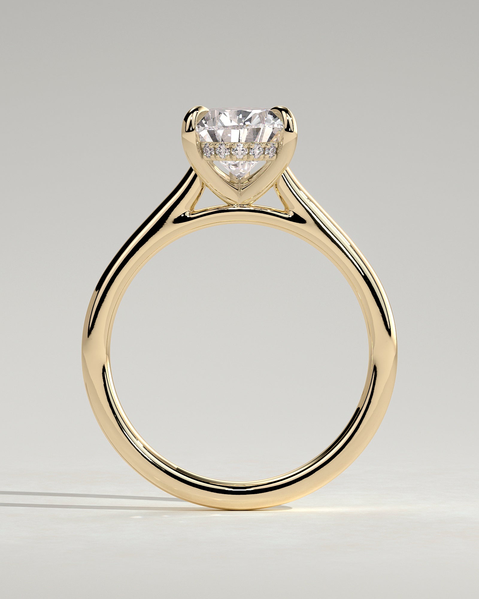 Round Halo, Pave & Split Shank Engagement Ring – 1.93 CT Lab Grown Diamond