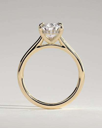 Round Halo, Pave & Split Shank Engagement Ring – 1.93 CT Lab Grown Diamond