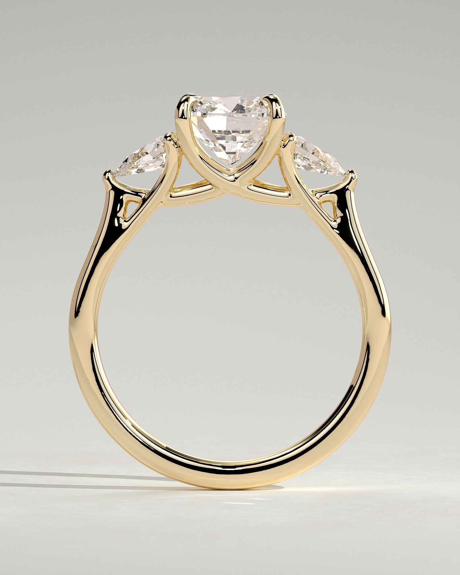 Round Halo, Pave & Split Shank Engagement Ring – 1.93 CT Lab Grown Diamond