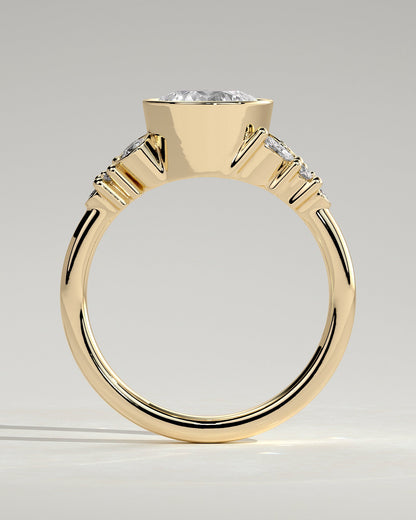 Round Halo, Pave & Split Shank Engagement Ring – 1.93 CT Lab Grown Diamond