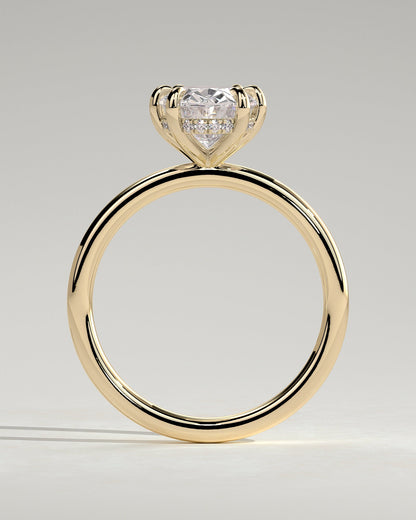 Round Halo, Pave & Split Shank Engagement Ring – 1.93 CT Lab Grown Diamond