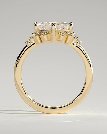 Round Halo, Pave & Split Shank Engagement Ring – 1.93 CT Lab Grown Diamond