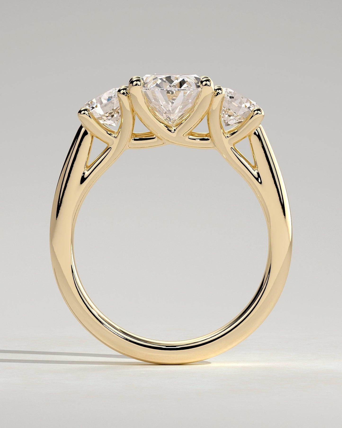 Round Halo, Pave & Split Shank Engagement Ring – 1.93 CT Lab Grown Diamond