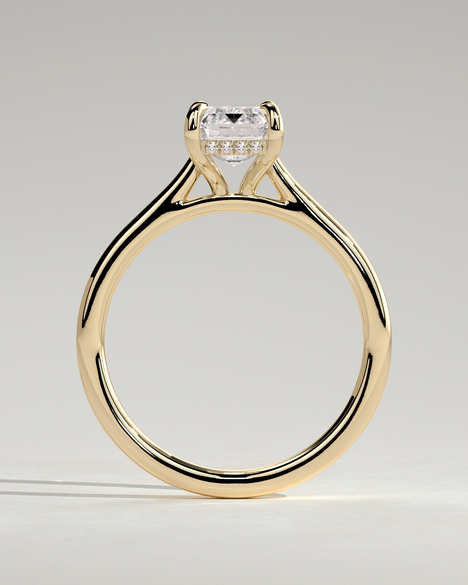 Round Halo, Pave & Split Shank Engagement Ring – 1.93 CT Lab Grown Diamond
