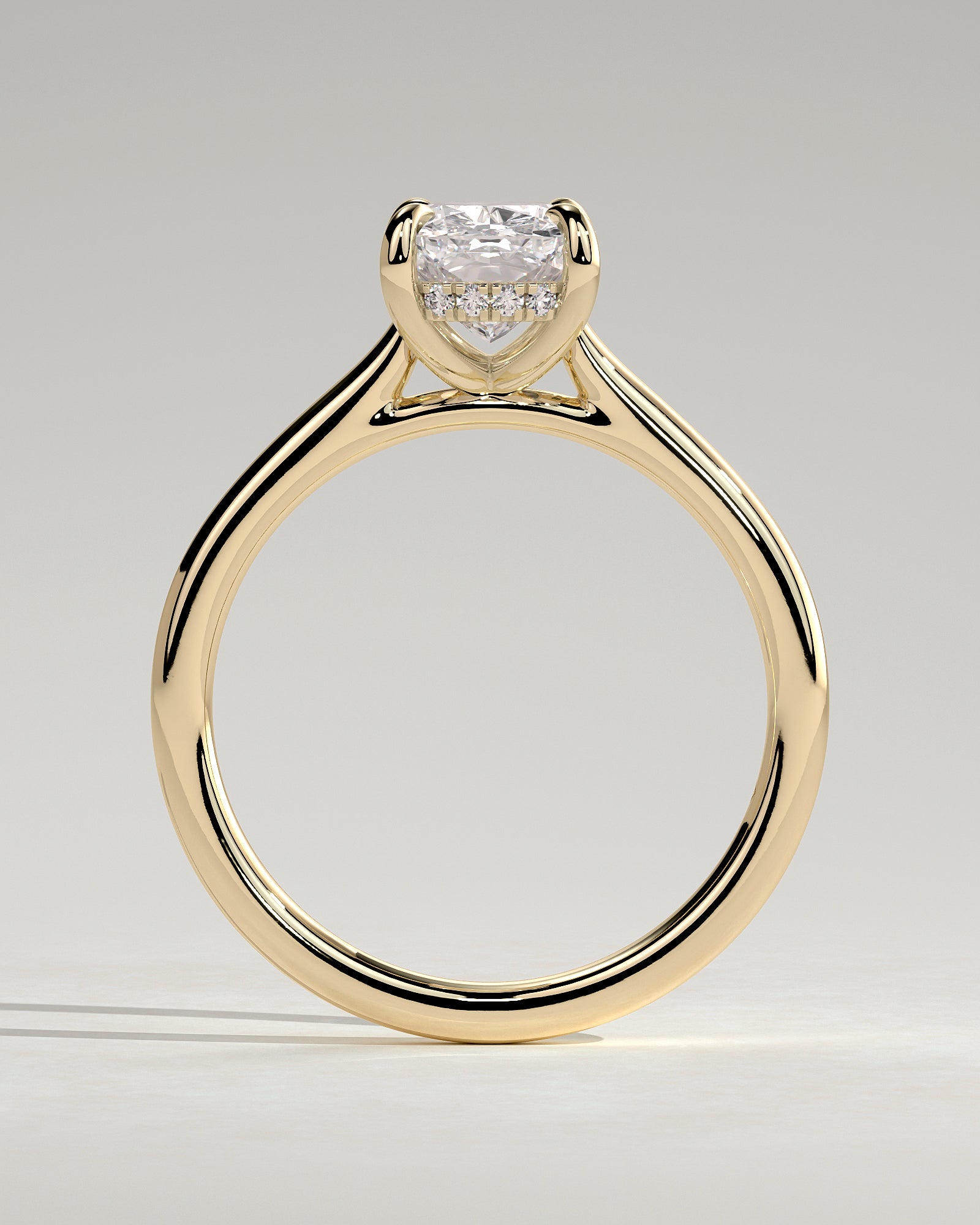 Round Halo, Pave & Split Shank Engagement Ring – 1.93 CT Lab Grown Diamond