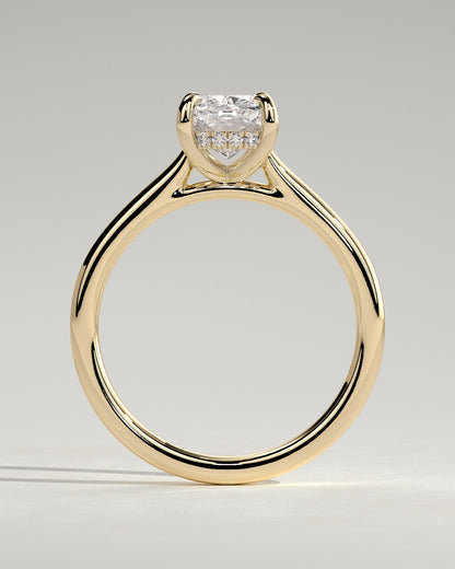 Round Halo, Pave & Split Shank Engagement Ring – 1.93 CT Lab Grown Diamond