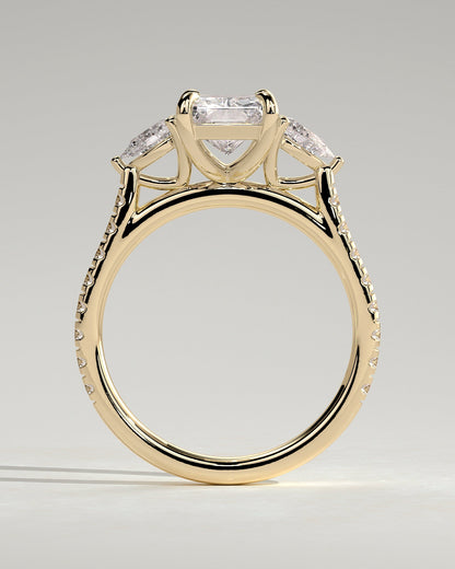 Round Halo, Pave & Split Shank Engagement Ring – 1.93 CT Lab Grown Diamond