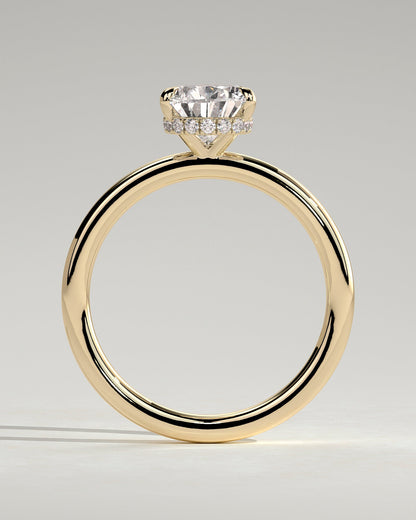 Round Halo, Pave & Split Shank Engagement Ring – 1.93 CT Lab Grown Diamond