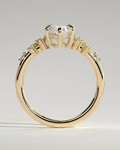 Round Halo, Pave & Split Shank Engagement Ring – 1.93 CT Lab Grown Diamond