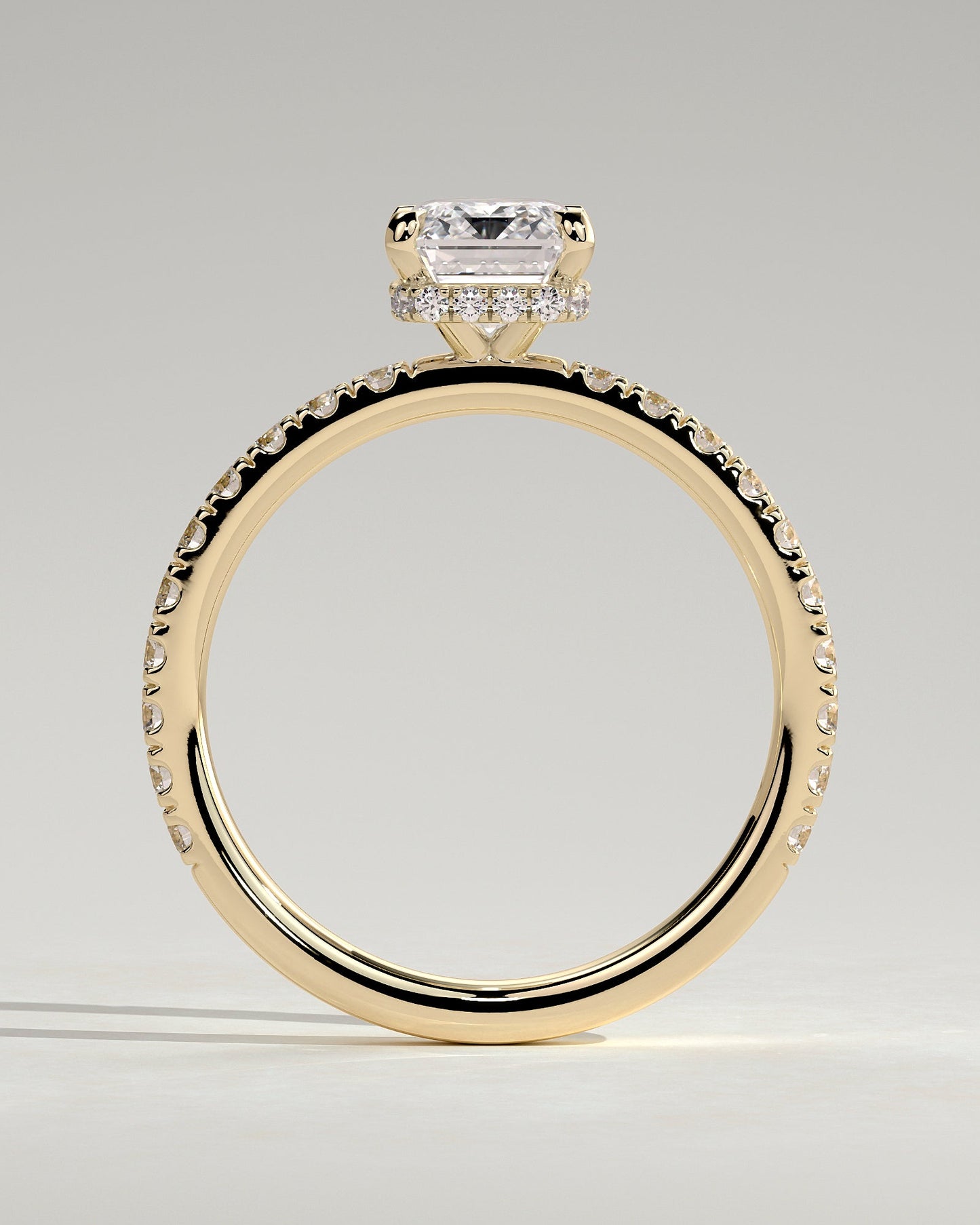 Round Halo, Pave & Split Shank Engagement Ring – 1.93 CT Lab Grown Diamond
