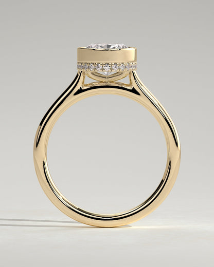 Round Halo, Pave & Split Shank Engagement Ring – 1.93 CT Lab Grown Diamond