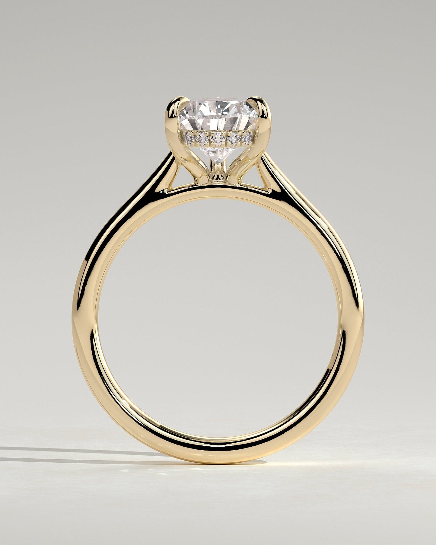 Round Halo, Pave & Split Shank Engagement Ring – 1.93 CT Lab Grown Diamond