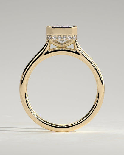 Round Halo, Pave & Split Shank Engagement Ring – 1.93 CT Lab Grown Diamond