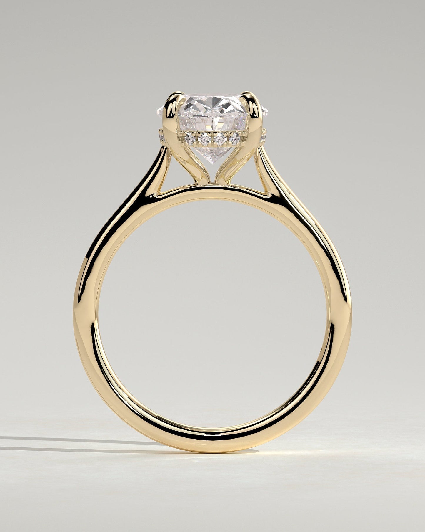 Round Halo, Pave & Split Shank Engagement Ring – 1.93 CT Lab Grown Diamond