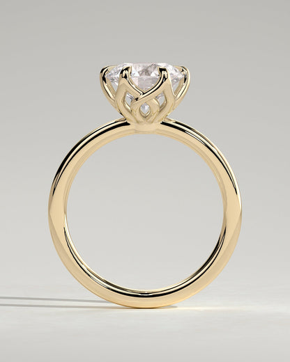 Round Halo, Pave & Split Shank Engagement Ring – 1.93 CT Lab Grown Diamond