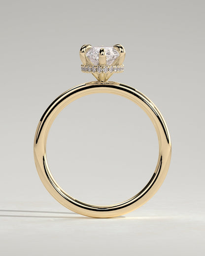 Round Halo, Pave & Split Shank Engagement Ring – 1.93 CT Lab Grown Diamond