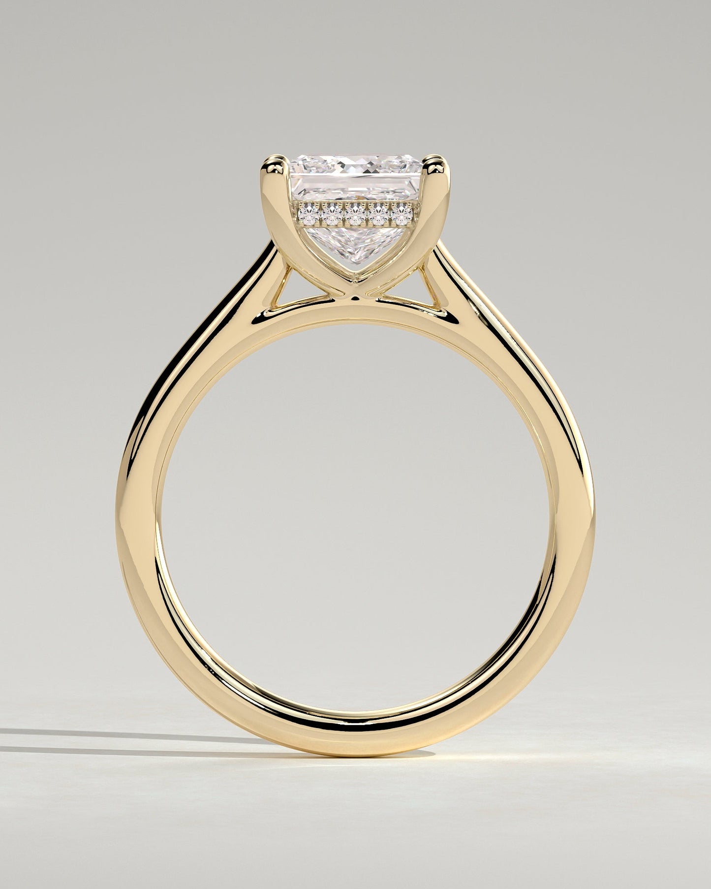 Round Halo, Pave & Split Shank Engagement Ring – 1.93 CT Lab Grown Diamond