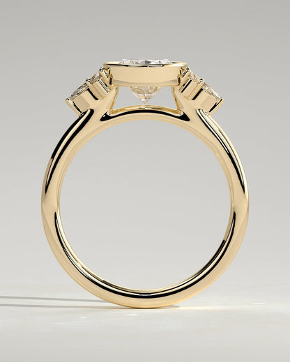Round Halo, Pave & Split Shank Engagement Ring – 1.93 CT Lab Grown Diamond