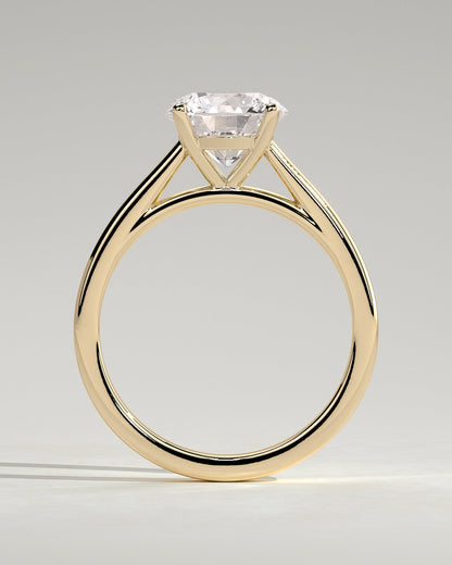 Round Halo, Pave & Split Shank Engagement Ring – 1.93 CT Lab Grown Diamond