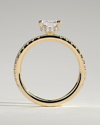 Round Halo, Pave & Split Shank Engagement Ring – 1.93 CT Lab Grown Diamond