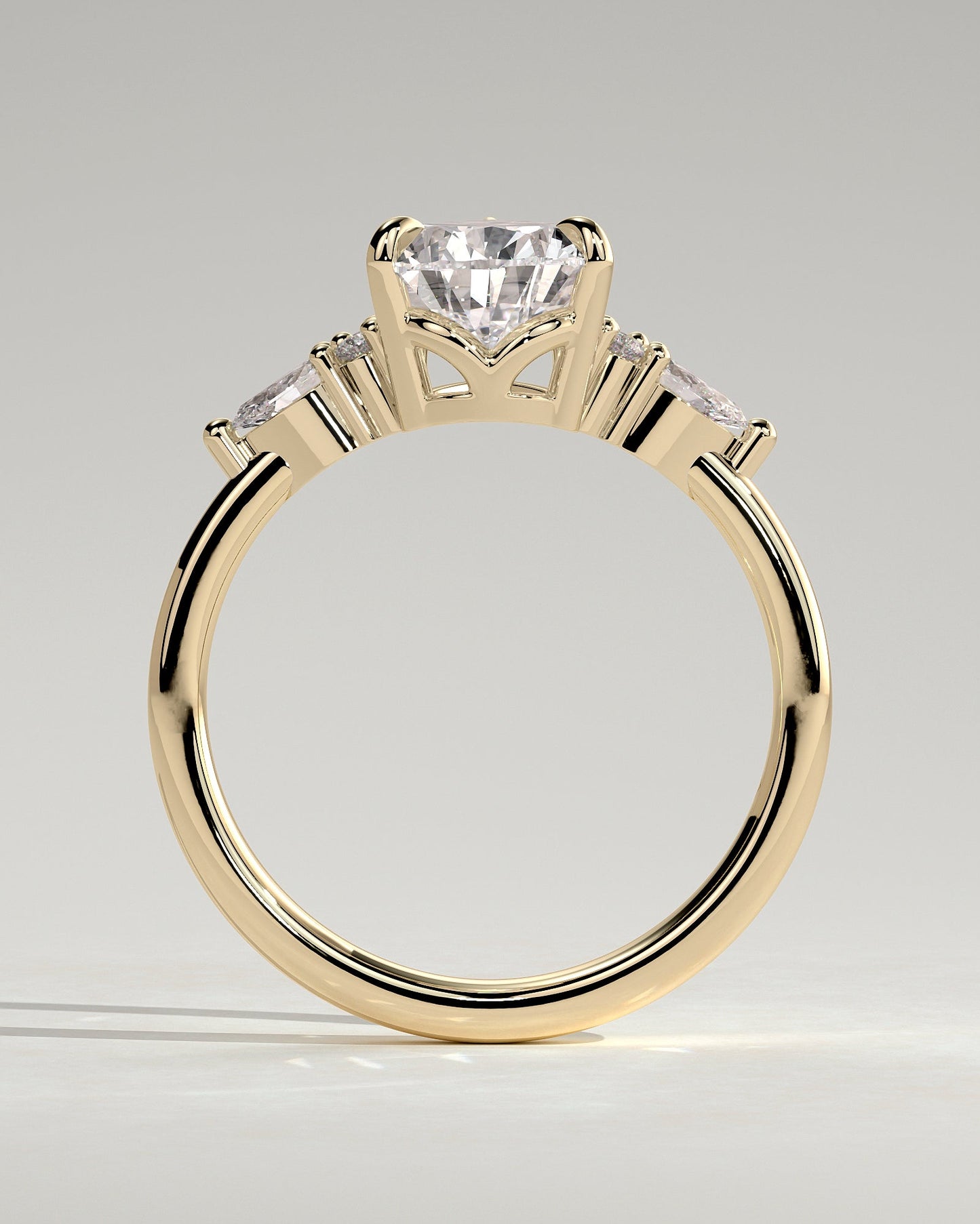 Round Halo, Pave & Split Shank Engagement Ring – 1.93 CT Lab Grown Diamond