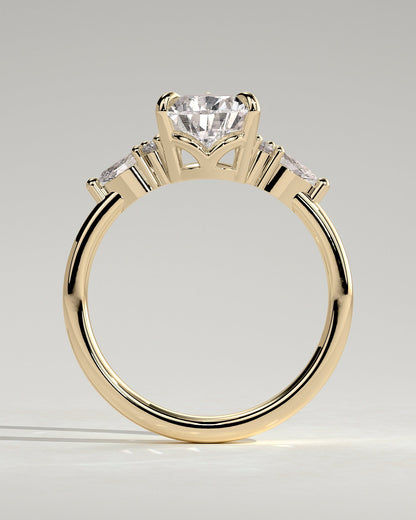 Round Halo, Pave & Split Shank Engagement Ring – 1.93 CT Lab Grown Diamond
