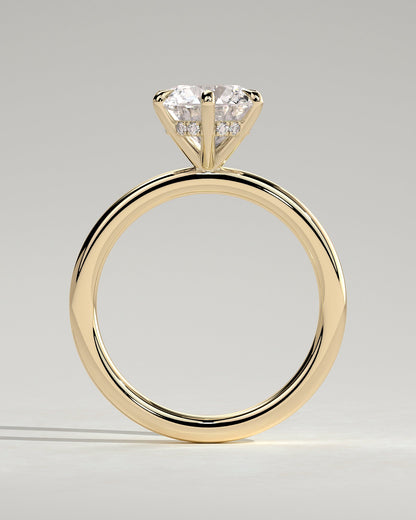 Round Halo, Pave & Split Shank Engagement Ring – 1.93 CT Lab Grown Diamond