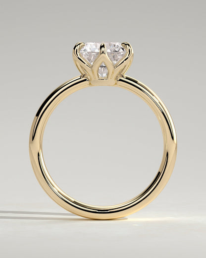 Round Halo, Pave & Split Shank Engagement Ring – 1.93 CT Lab Grown Diamond
