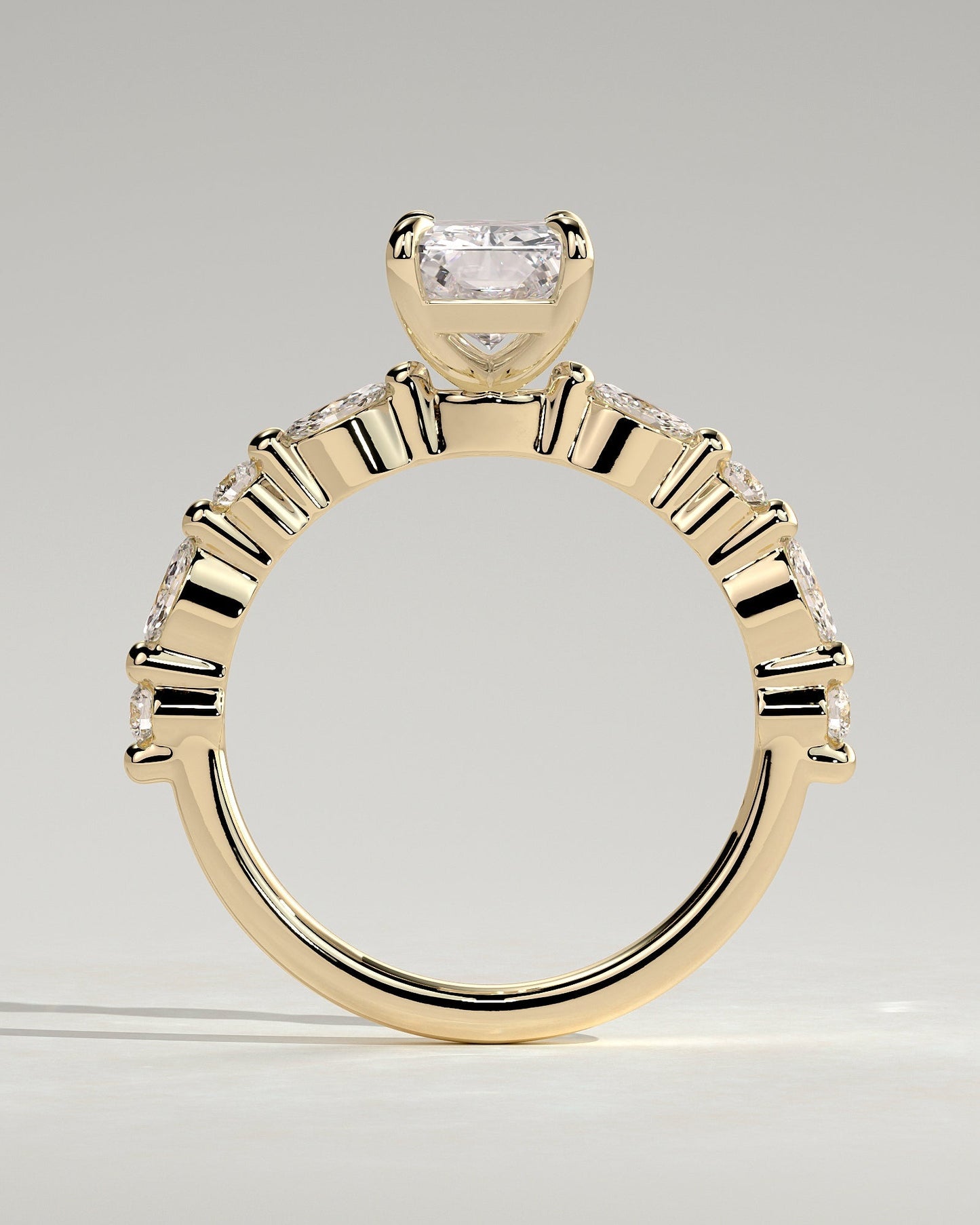 Round Halo, Pave & Split Shank Engagement Ring – 1.93 CT Lab Grown Diamond