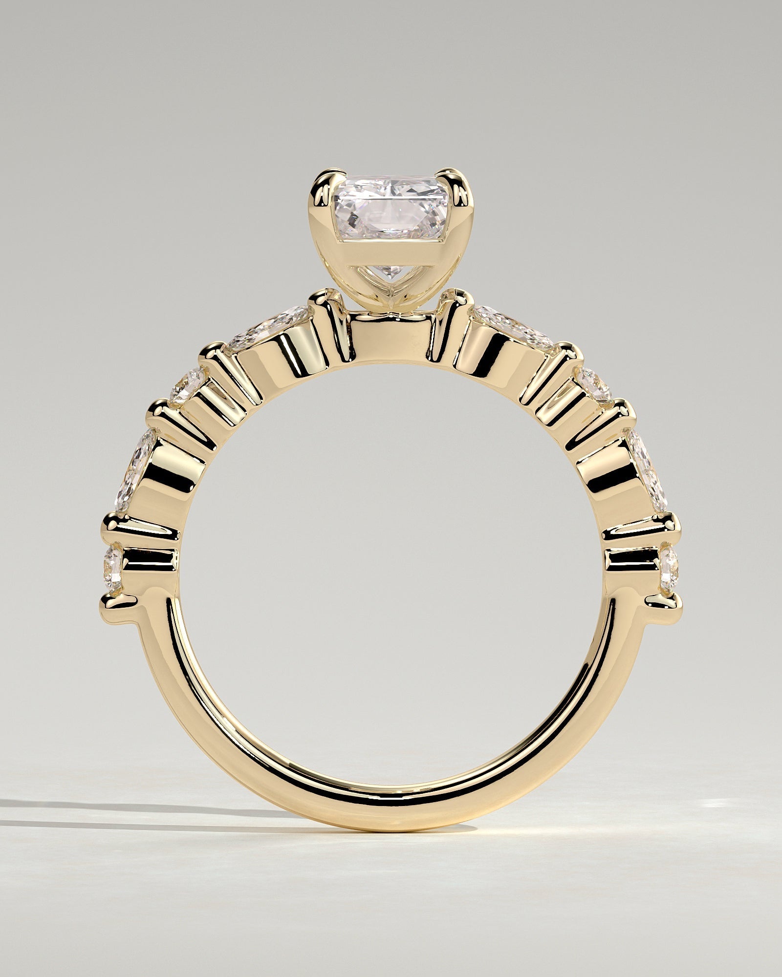 Round Halo, Pave & Split Shank Engagement Ring – 1.93 CT Lab Grown Diamond