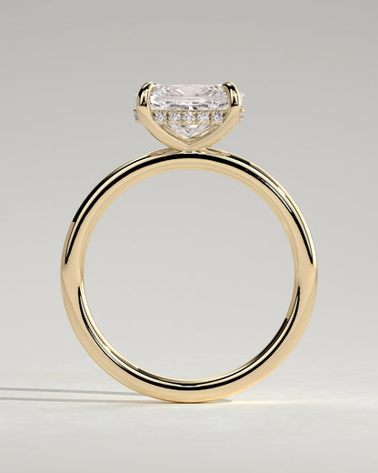 Round Halo, Pave & Split Shank Engagement Ring – 1.93 CT Lab Grown Diamond