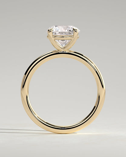 Round Halo, Pave & Split Shank Engagement Ring – 1.93 CT Lab Grown Diamond