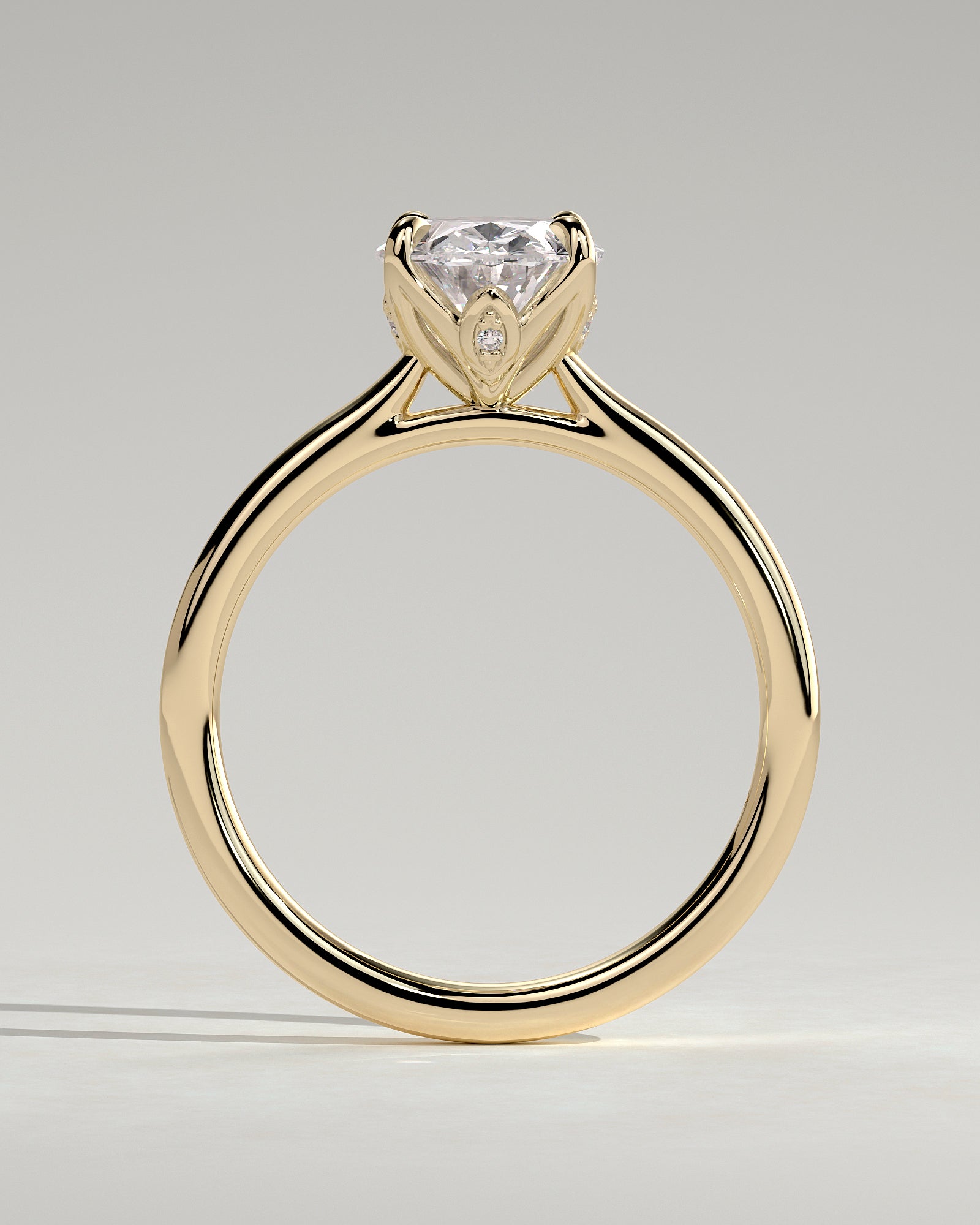 Round Halo, Pave & Split Shank Engagement Ring – 1.93 CT Lab Grown Diamond