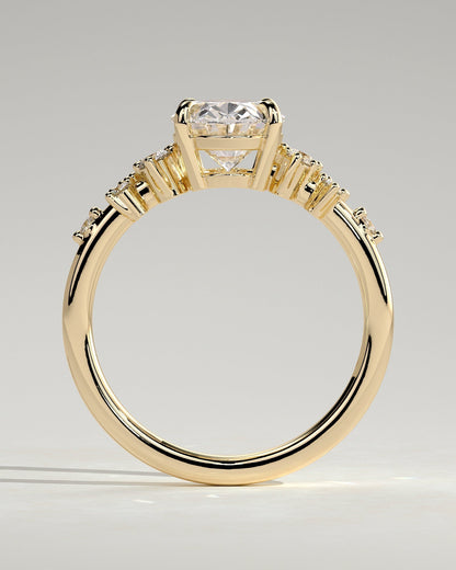 Round Halo, Pave & Split Shank Engagement Ring – 1.93 CT Lab Grown Diamond