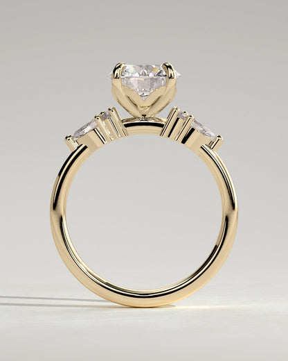 Round Halo, Pave & Split Shank Engagement Ring – 1.93 CT Lab Grown Diamond
