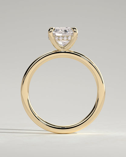 Round Halo, Pave & Split Shank Engagement Ring – 1.93 CT Lab Grown Diamond