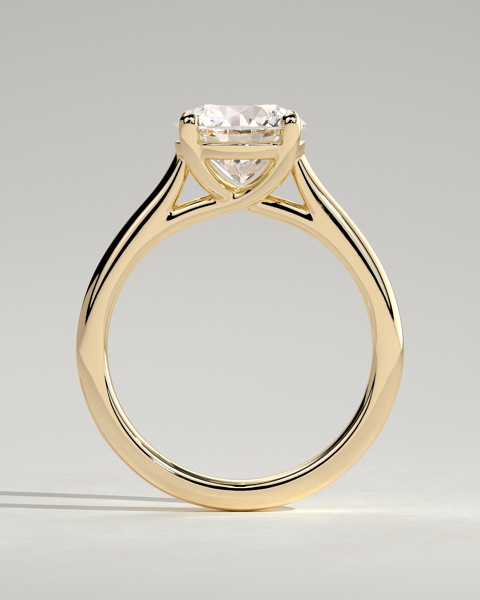 Round Halo, Pave & Split Shank Engagement Ring – 1.93 CT Lab Grown Diamond