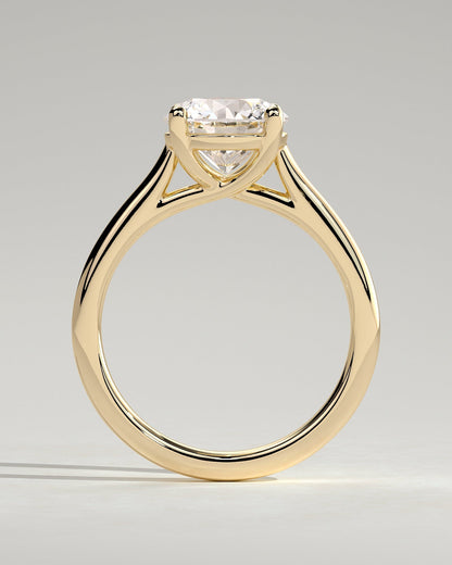 Round Halo, Pave & Split Shank Engagement Ring – 1.93 CT Lab Grown Diamond