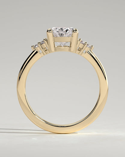Round Halo, Pave & Split Shank Engagement Ring – 1.93 CT Lab Grown Diamond